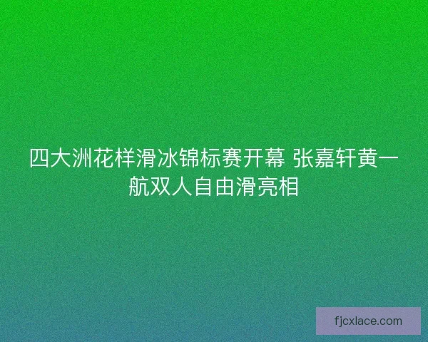 四大洲花样滑冰锦标赛开幕 张嘉轩黄一航双人自由滑亮相 四大洲花样滑冰锦标赛开幕 张嘉轩黄一航双人自由滑亮相