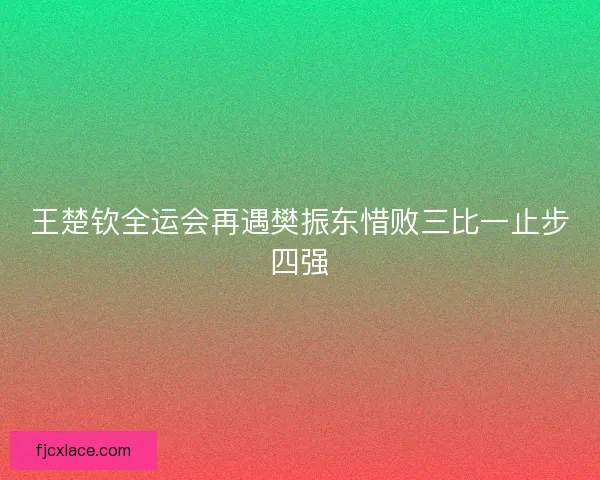 王楚钦全运会再遇樊振东惜败三比一止步四强 王楚钦全运会再遇樊振东惜败三比一止步四强